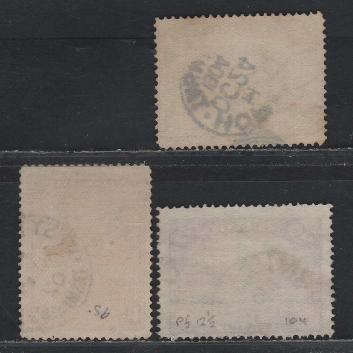 Lot 60 Australia - Tasmania SG#237-238, 239d (SC# 94-95, 97) 1/2d - 2d Green - Deep Rose Lilac, 1902-1905 Lithographed Pictorial Issue, 3 Fine/Very Fine Used Singles, V Over Crown Sideways Wmk, Perf 12.5