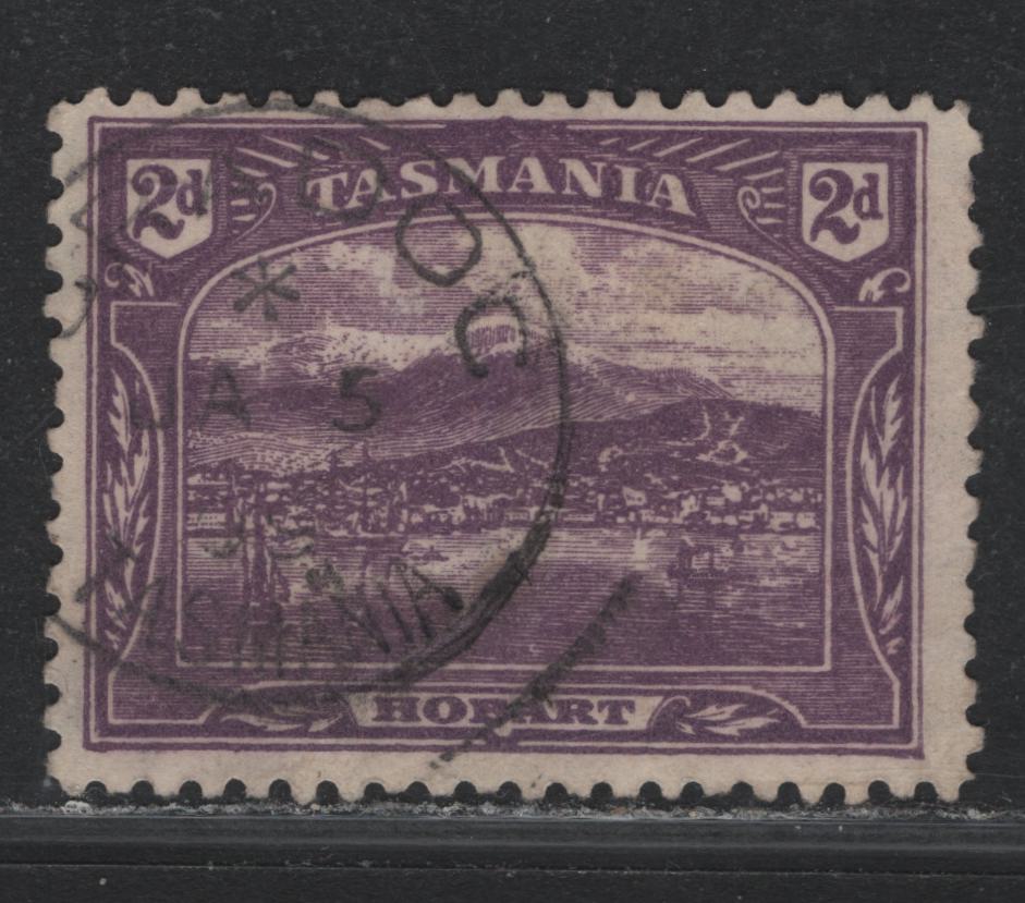 Lot 77 Australia - Tasmania SG#251fa (SC# 104b) 2d Bright Red , 1905-1911 Typographed Pictorial Issue, A Fine Used Single, Crown Over A Upright Wmk, Perf 11, SON January 5 1909 Credoc Cancel.