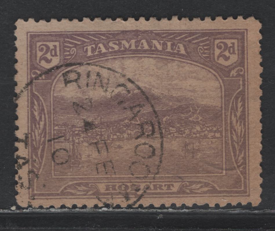 Lot 78 Australia - Tasmania (C)SG#251 (SC# 104) 2d Pale Dull Plum , 1905-1911 Typographed Pictorial Issue, A Fine Used Single, Crown Over A Sideways Wmk, Perf 12.5, SON February 24 1910 Ringarooma Cancel.