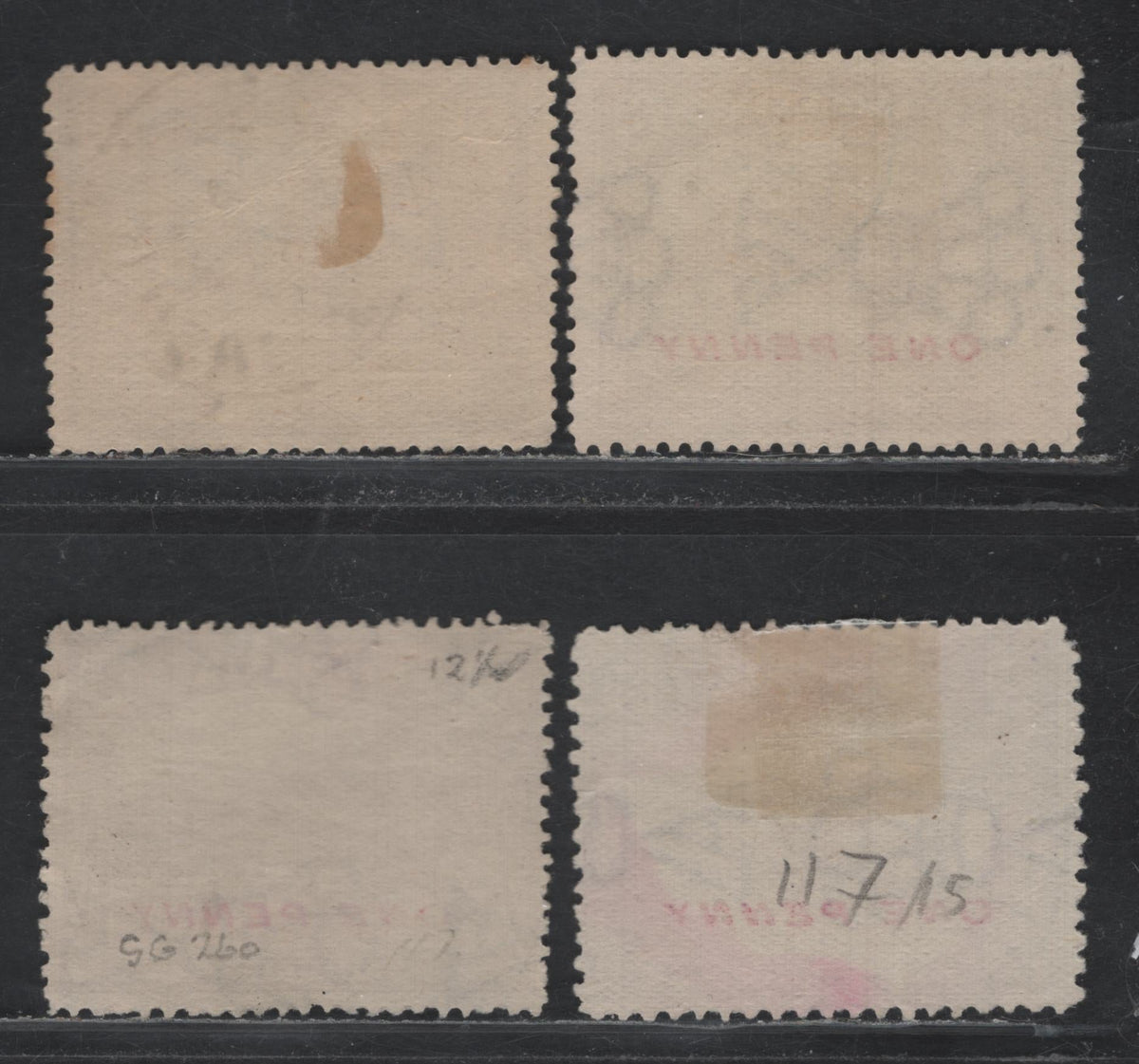 Lot 81 Australia - Tasmania SG#259, 260-a (SC# 114, 117-a) 2d Bright Violet - Dull Violet , 1905-1911 Typographed Pictorial Issue, 4 Fine/Very Fine Used Singles, Larger, Redrawn Design, Perf 12.5 & 11, Crown Over A Sideways & Sideways Inverted Wmks.