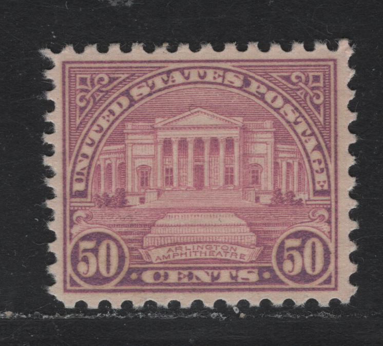 Lot 121 United States SC#701 50c Dull Red Lilac , 1931 4th Bureau Issue, A VFNH Single, Type 3 Gum Breaker Ridges, 12 Horizontal Gum Striations Per Inch