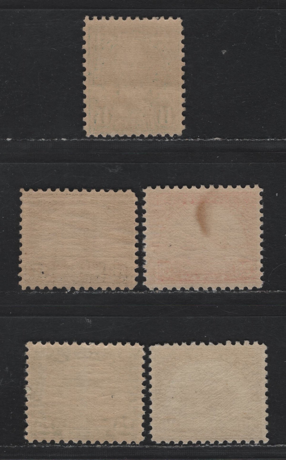 Lot 135 United States SC#692, 697-700 11c - 30c Turquoise Blue - Olive Brown , 1926-1934 4th Bureau Issue, 5 VFNH Singles, Type 3 Gum Breaker Ridges, No Visible Striations, Small Spot On Discoloration on 20c.