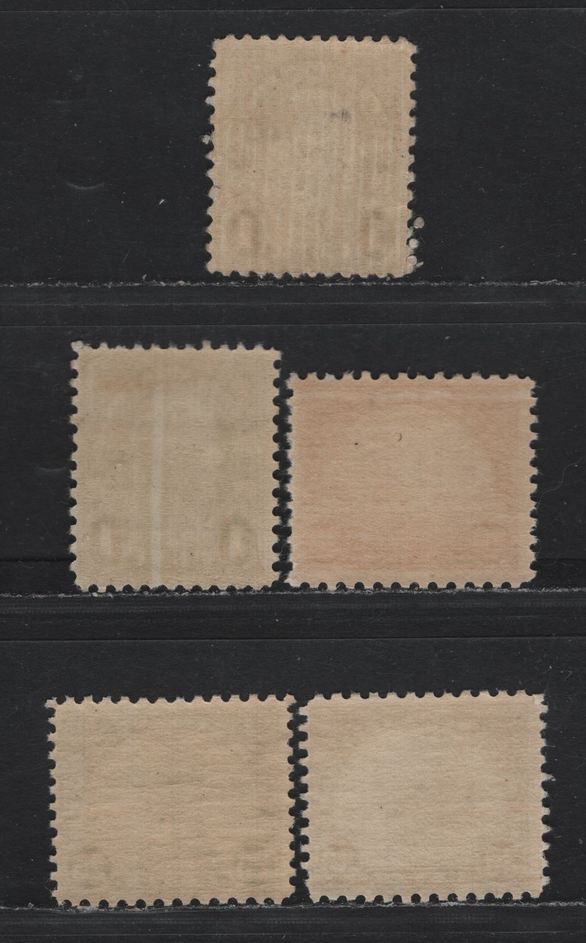 Lot 136 United States SC#632, 698-700 1c - 30c Deep Yellow Green - Olive Brown , 1926-1934 4th Bureau Issue, 5 FNH Singles, Type 3 Gum Breaker Ridges, No Visible Striations