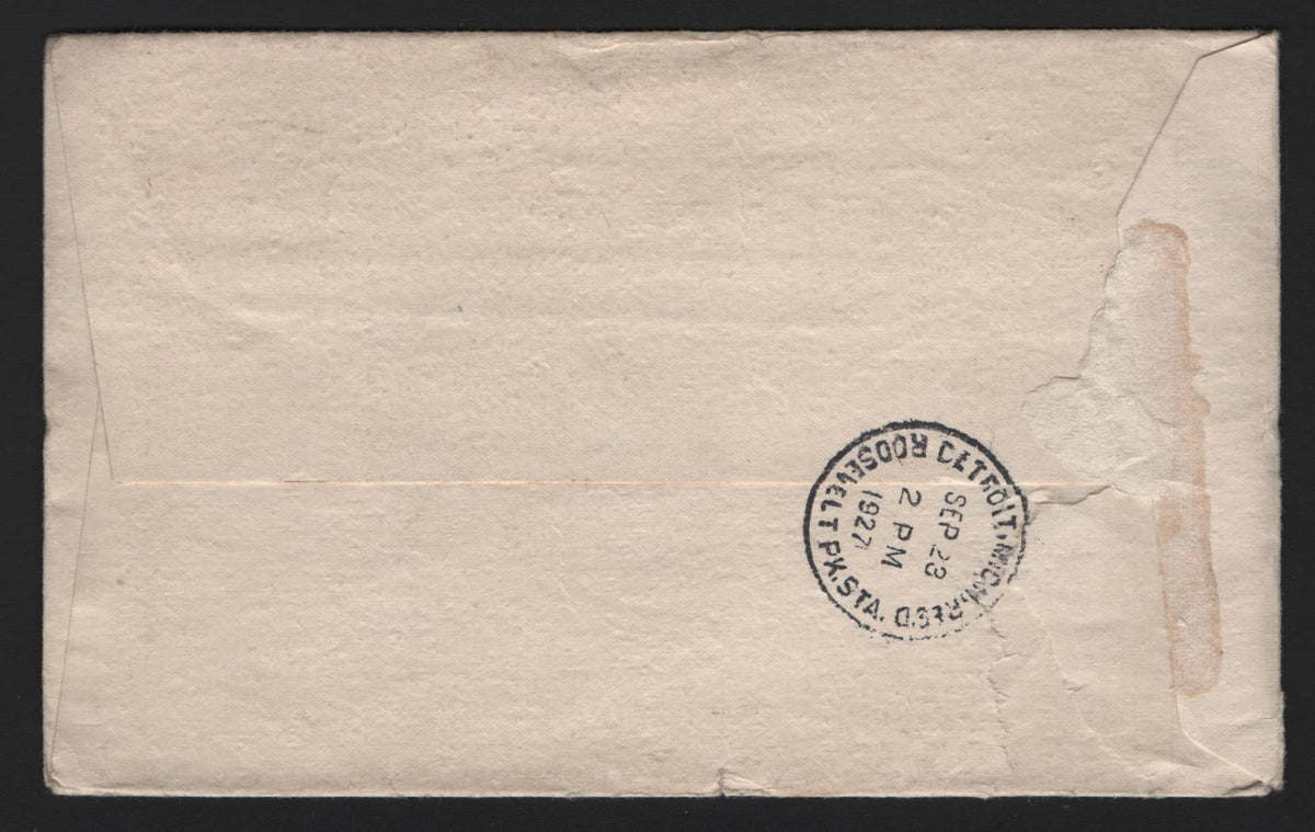 Lot 212 United States (C) , A Very Fine Used Cross Border Airmail Cover, Fomr 1927, Sent From Reno, NV, Franked With #634 and #C7.