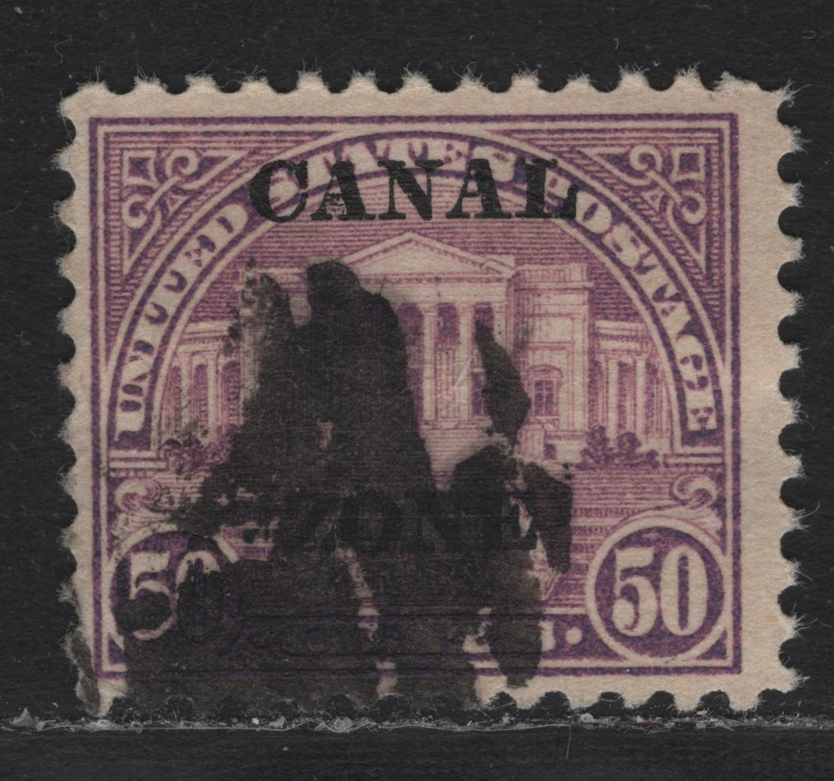 Lot 221 United States - Canal Zone SC#80 50c Lilac, 1924-1925 4th Bureau Issue, A Fine Used Single, Flat Plate Printings, Flat Topped A