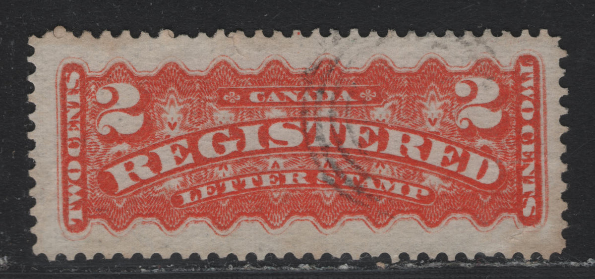 Lot 236 Canada #F1i 2c Orange, 1875-1896 Registration Issue, A Fine Used Single, Lovely Centering, Light Cancel, Perf 12.1x12, EM-E Paper, Small Hidden Tear In The Upper Margin, Just Left Of C Of Canada.