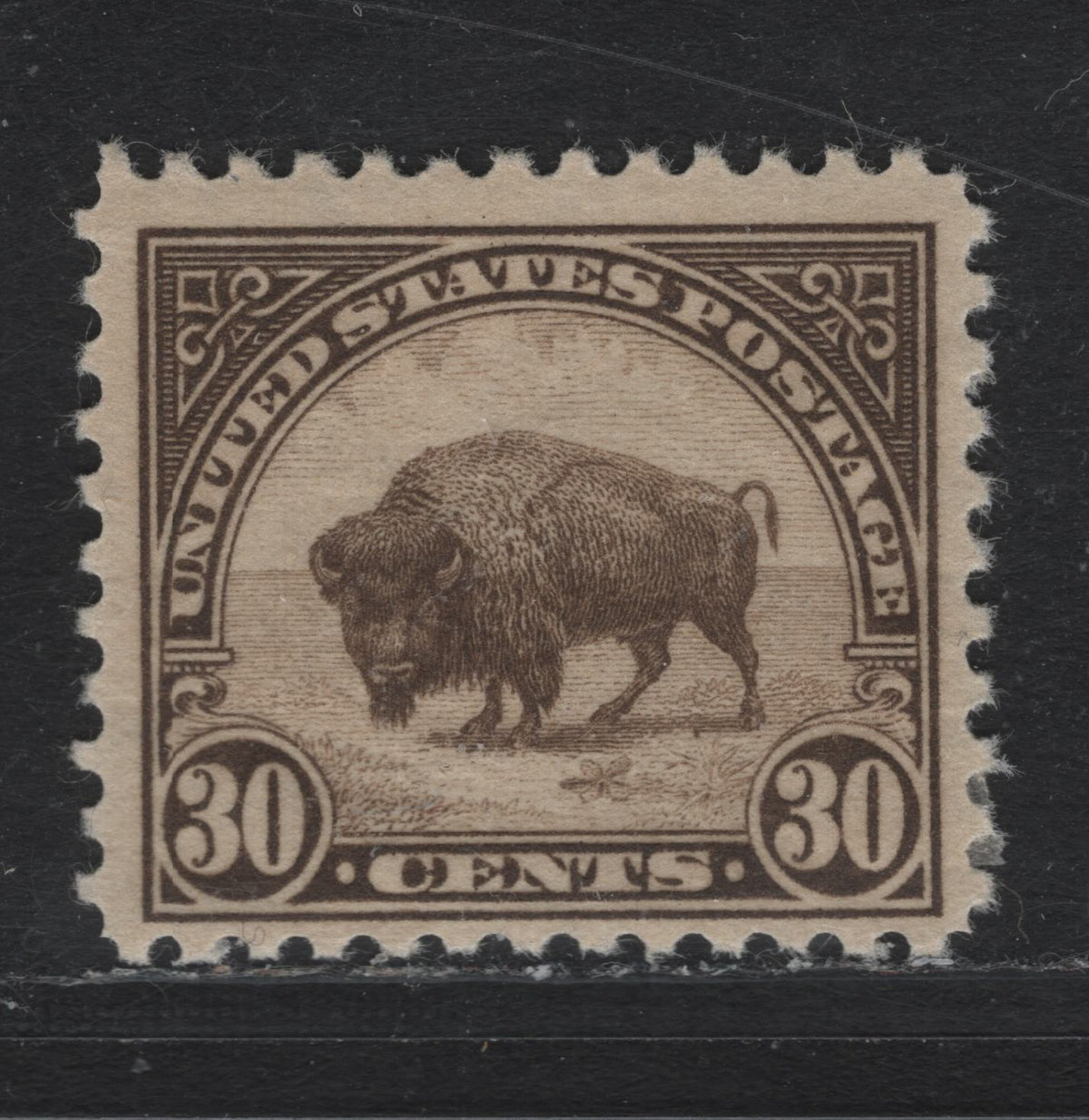 Lot 42 United States SC#569a 30c Olive Brown , 1922-1926 4th Bureau Issue, A FOG Single, Special Booklet Paper