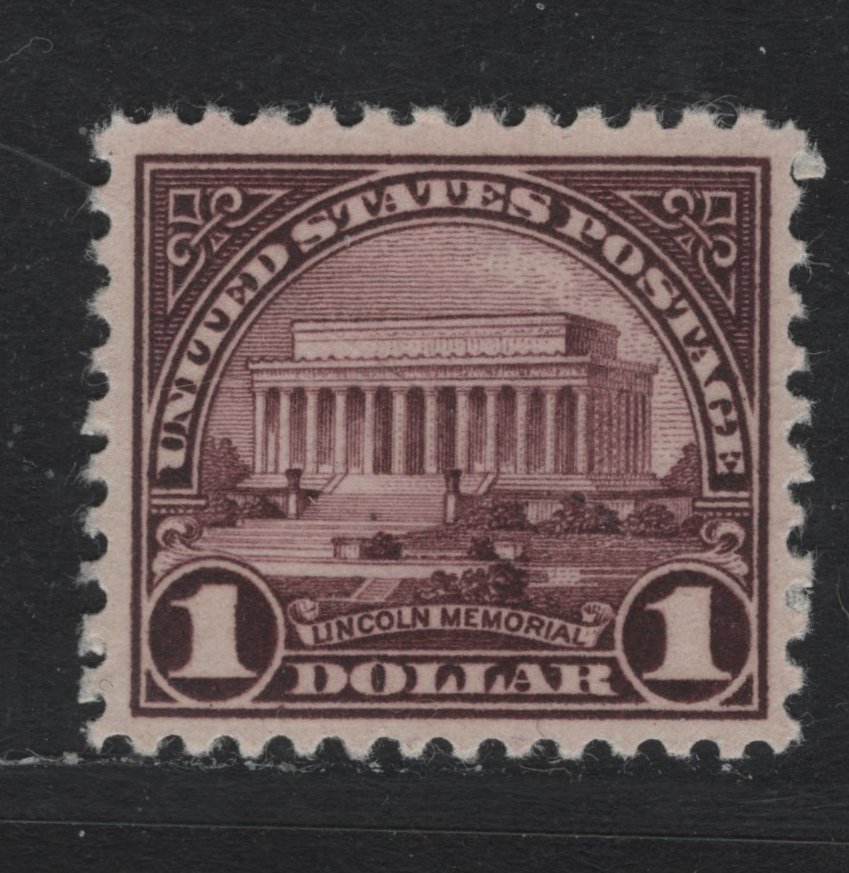 Lot 43 United States SC#571 $1 Brown Violet , 1922-1926 4th Bureau Issue, A VFNH Single