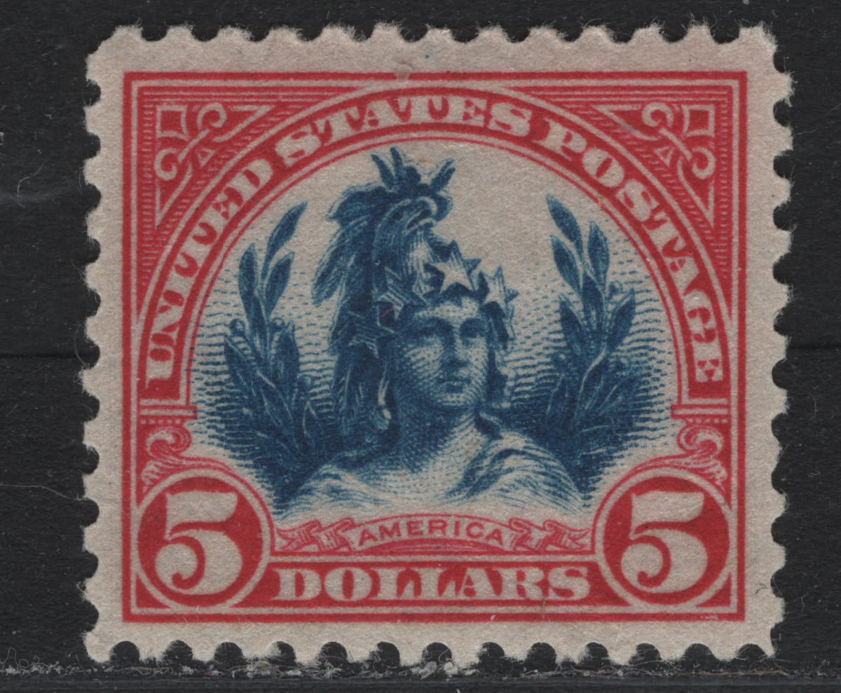 Lot 51 United States SC#573 $5 Carmine & Blue , 1922-1926 4th Bureau Issue, A VFOG Single