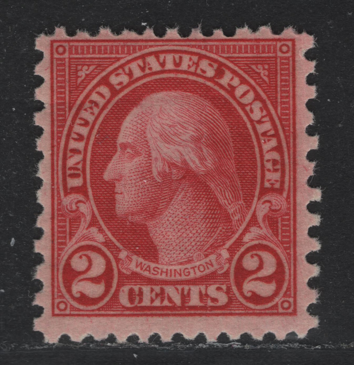 Lot 54 United States SC#579 2c Carmine , 1922-1926 4th Bureau Issue, A FOG Single, Coil Waste Issue, Without Gum Breaker Ridges, Perf 11x10.