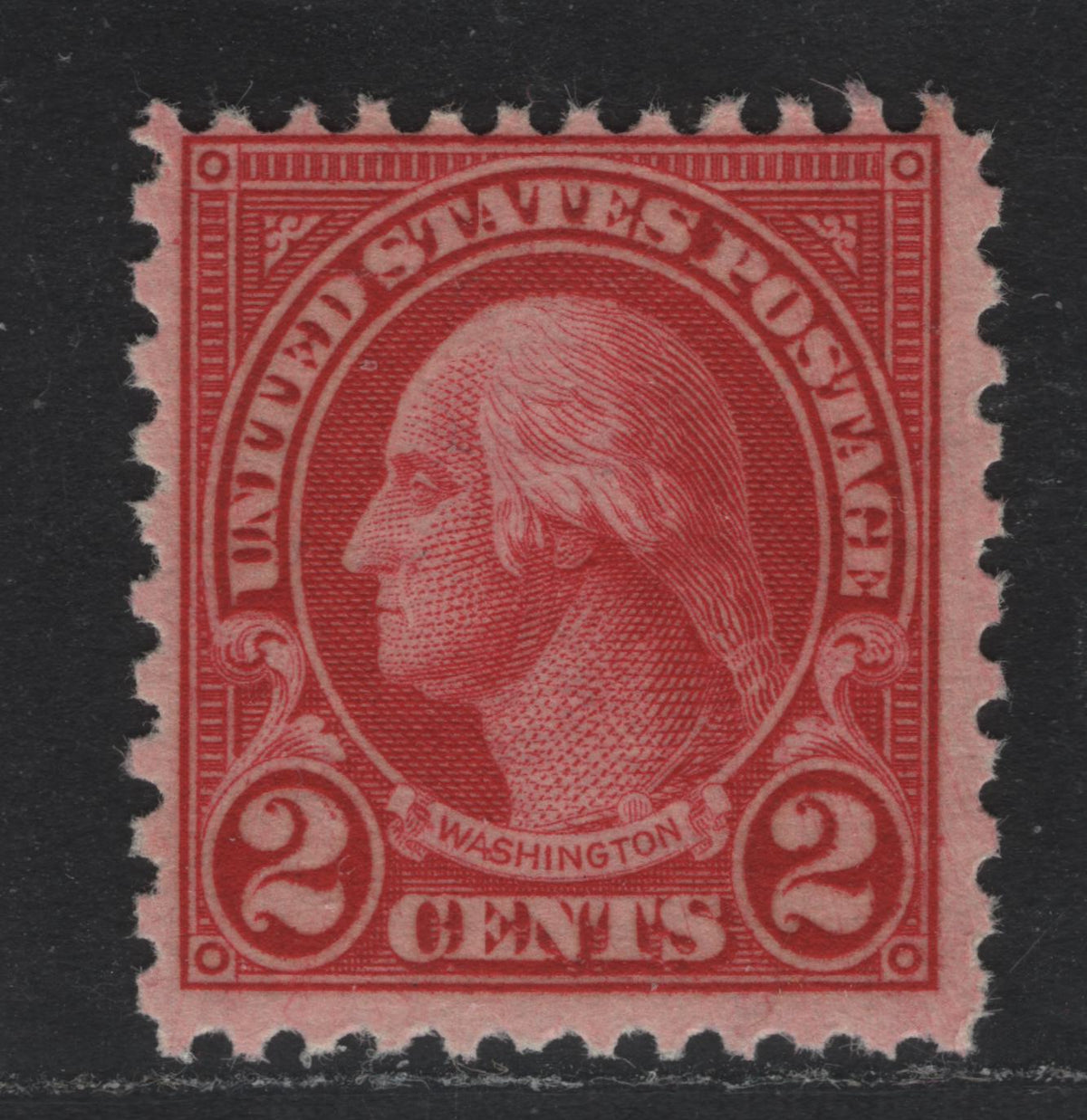 Lot 55 United States SC#579 2c Carmine , 1922-1926 4th Bureau Issue, A FOG Single, Coil Waste Printing Without Gum Breaker Ridges, Perf 11x10