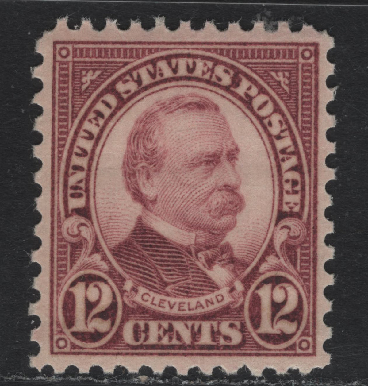 Lot 99 United States SC#693 12c Rose Claret , 1931 4th Bureau Issue, A VFNH Single, Type 3 Gum Breaker Ridges Spaced 12mm Apart, 12 Vertical Gum Striations Per Inch