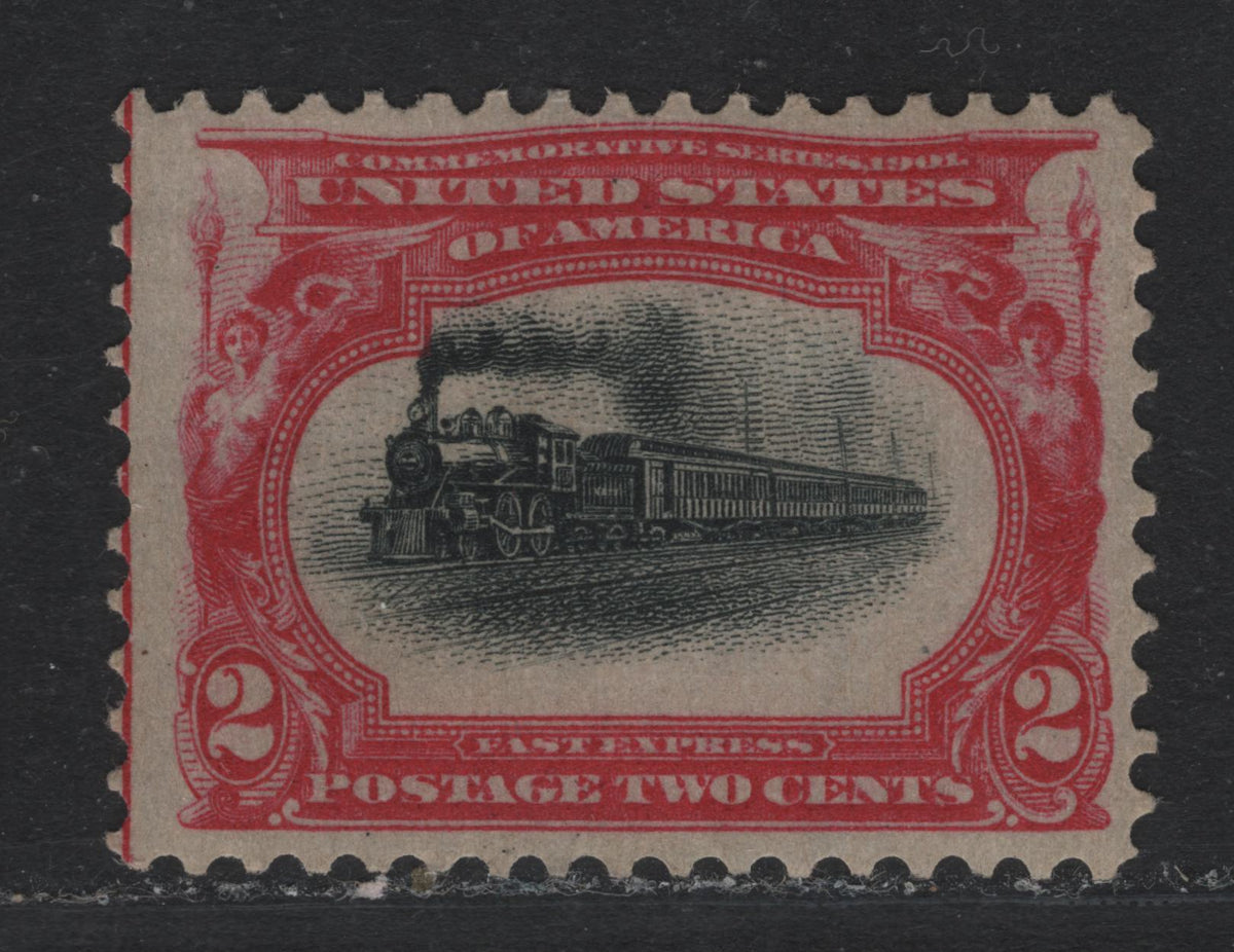 Lot 103 United States SC#295 2c Carmine & Black , 1901 Pan-American Exposition Issue, A FOG Single, Inverted Wmk, Small Hinge Thin