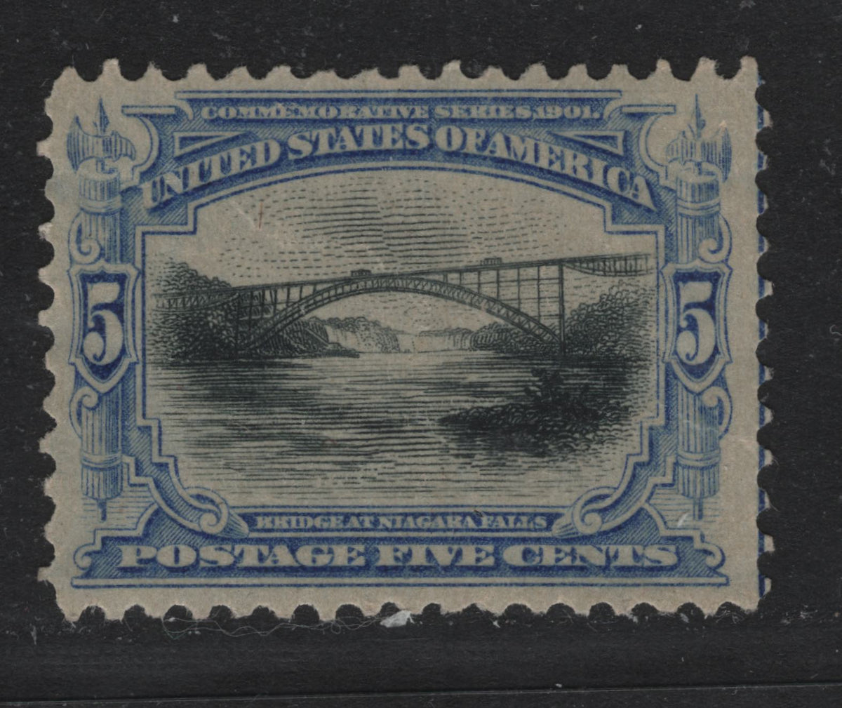 Lot 127 United States SC#297 5c Ultramarine & Black , 1901 Pan-American Exposition Issue, A Fine Unused Single, Inverted Wmk, Small Internal Crease At Lower Right