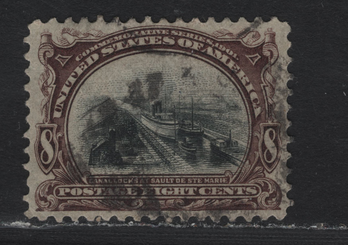 Lot 146 United States (C)SC#298 8c Purplish Brown & Black , 1901 Pan-American Exposition Issue, A Very Fine Used Single, Inverted-Reversed Wmk
