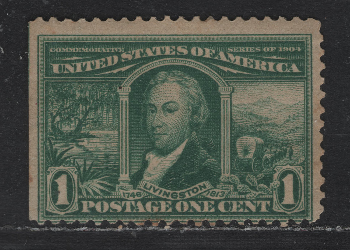 Lot 157 United States SC#323 1c Dark Green , 1904 Louisiana Purchase Issue, A FOG Single, Sideways Wmk