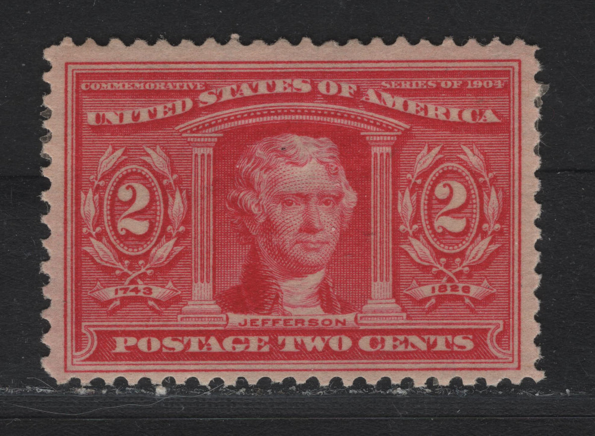 Lot 166 United States SC#324 2c Rose Carmine , 1904 Louisiana Purchase Issue, A VFOG Single, Sideways Inverted Wmk
