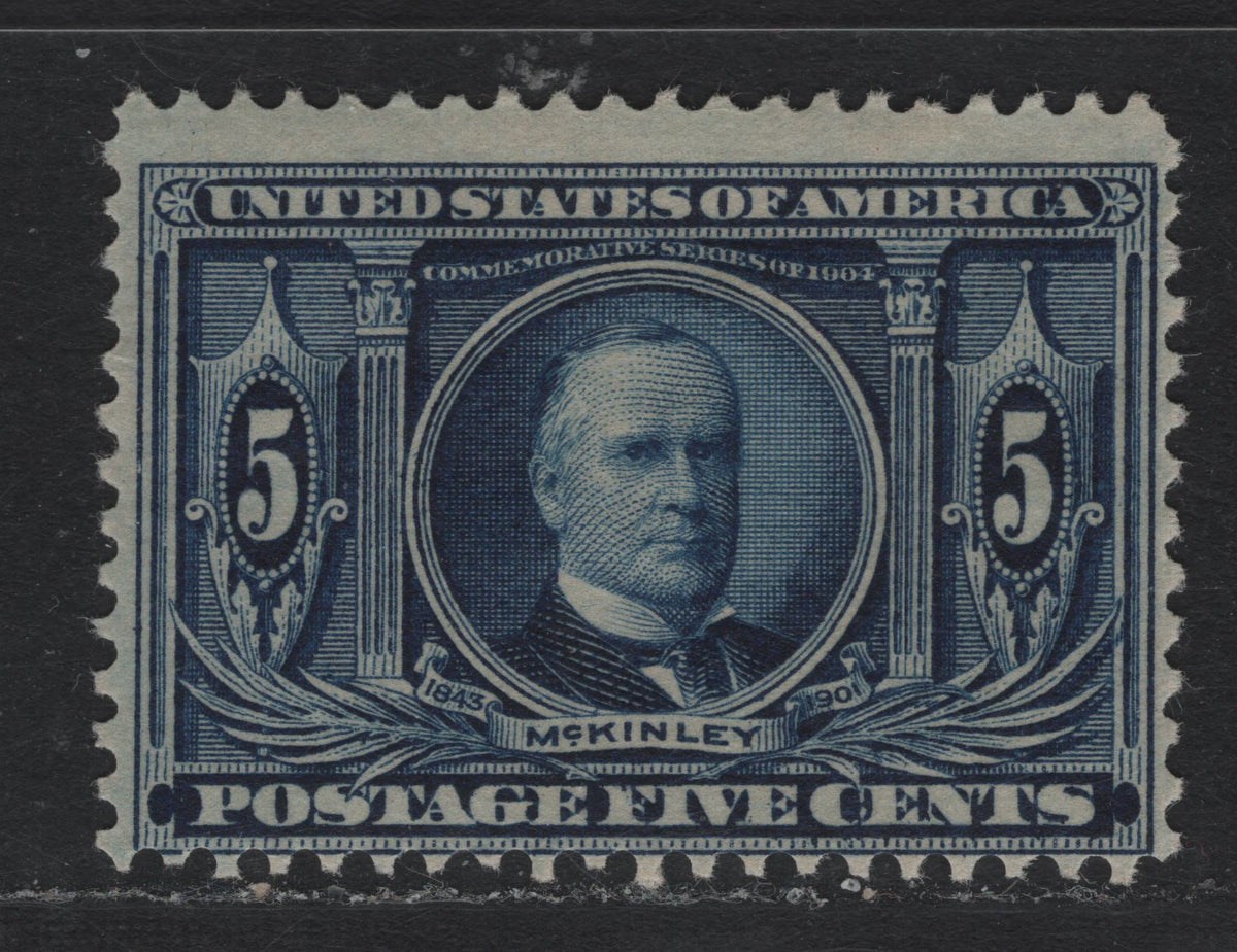 Lot 175 United States SC#326 5c Dark Blue , 1904 Louisiana Purchase Issue, A FOG Single, Sideways Inverted Wmk