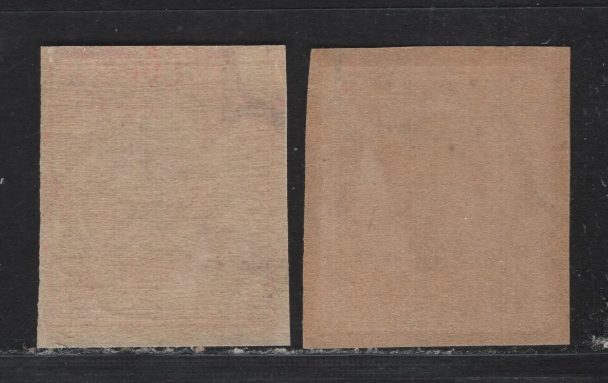 Lot 216 United States SC#368 2c Carmine , 1909 Lincoln Birth Centenary Issue, 2 VFNH Imperf Singles, Two Shades, Reversed Wmk