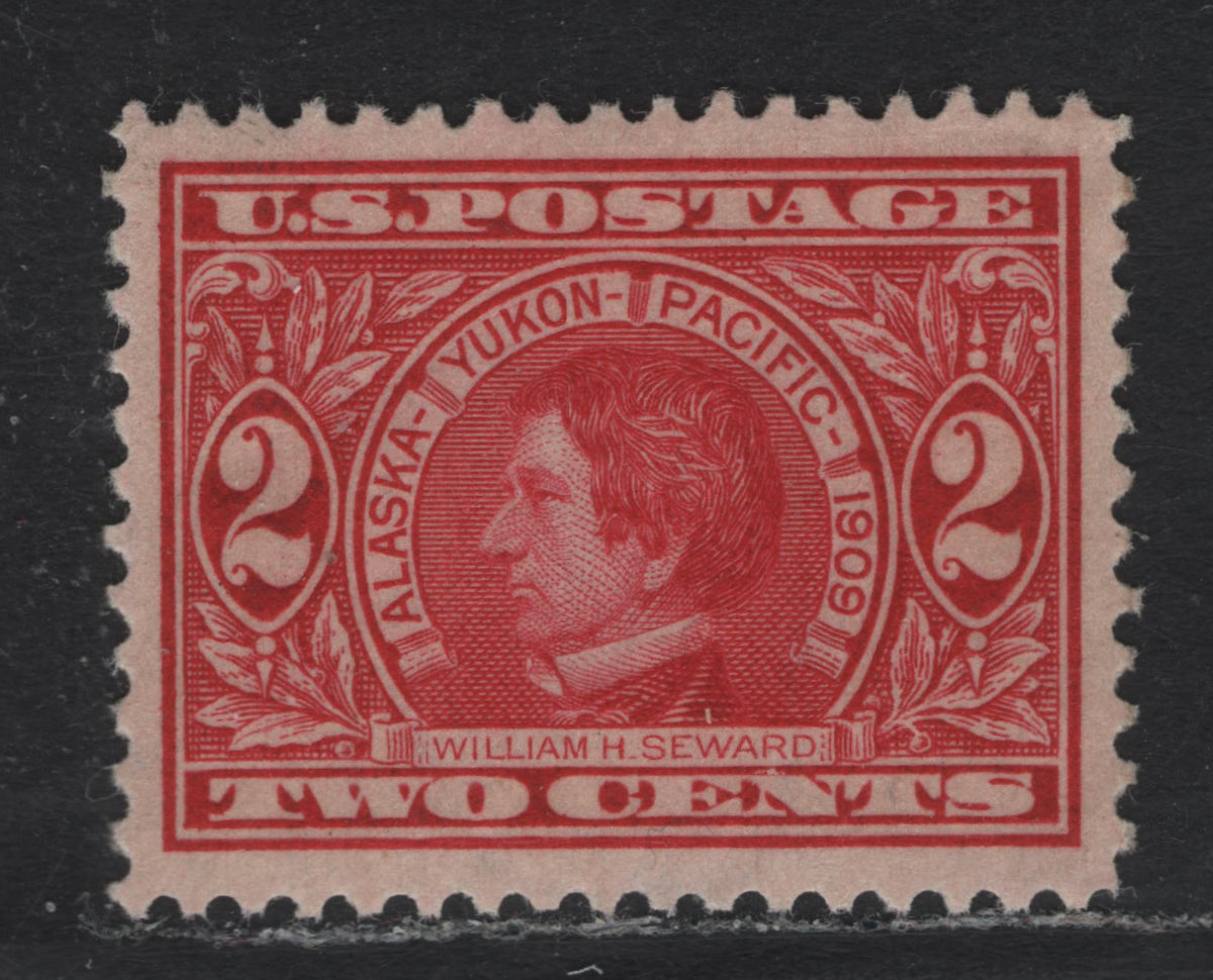 Lot 220 United States SC#370 2c Carmine , 1909 Alaska Yukon Pacific Exposition Issue, A XF90 Single, Inverted Wmk, Very Lovely Mint Single, Almost Perfectly Centered.