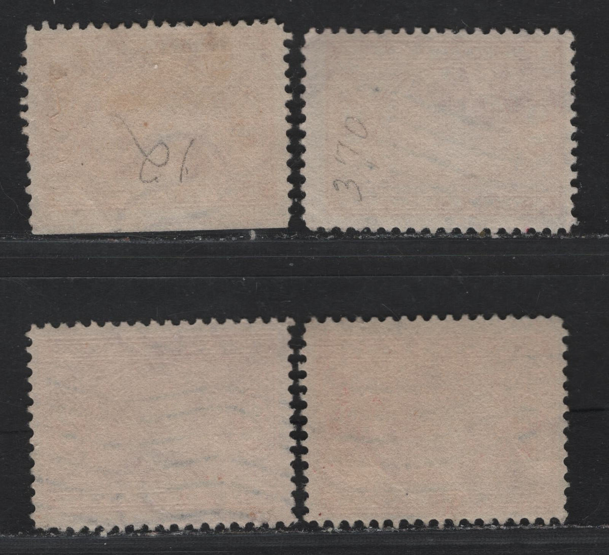 Lot 228 United States SC#370 2c Carmine , 1909 Alaska Yukon Pacific Exposition Issue, 4 Fine Used Singles, All 4 Watermark Positions