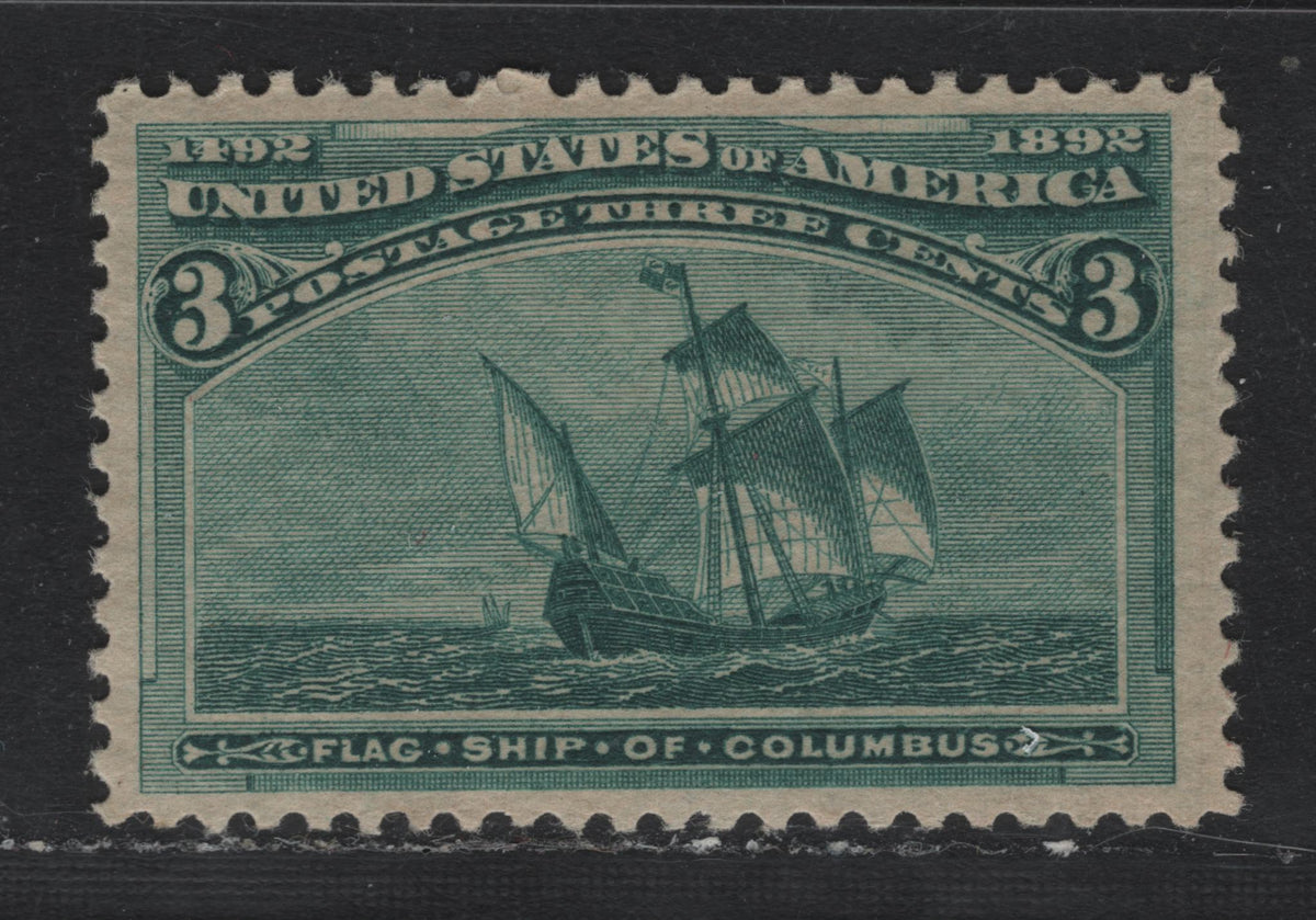 Lot 24 United States SC#232 3c Blue Green , 1893 Columbian Exposition Issue, A VFNH Single