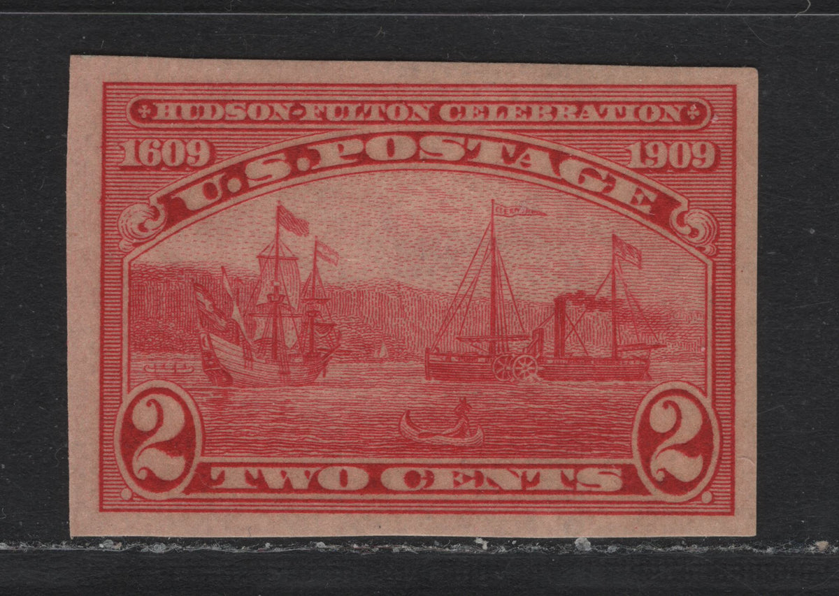 Lot 252 United States SC#373 2c Carmine , 1909 Hudson-Fulton Celebration Issue, A VFNH Single, Reversed Wmk