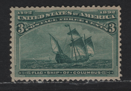 Lot 26 United States SC#232 3c Blue Green , 1893 Columbian Exposition Issue, A VFOG Single