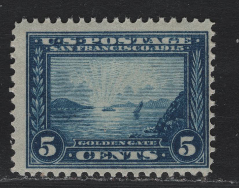 Lot 268 United States SC#399 5c Blue , 1913 Panama Pacific Issue, A FOG Single, Reversed Wmk