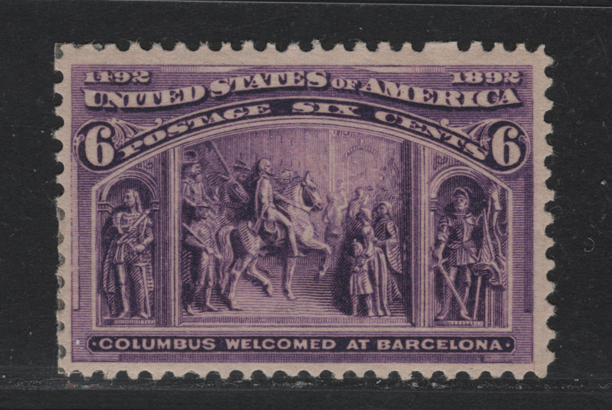 Lot 39 United States SC#235a 6c Reddish Violet , 1893 Columbian Exposition Issue, A VFOG Single