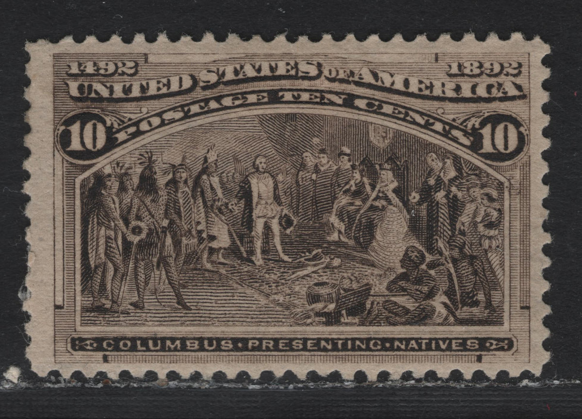 Lot 49 United States SC#237 10c Black Brown , 1893 Columbian Exposition Issue, A VFOG Single