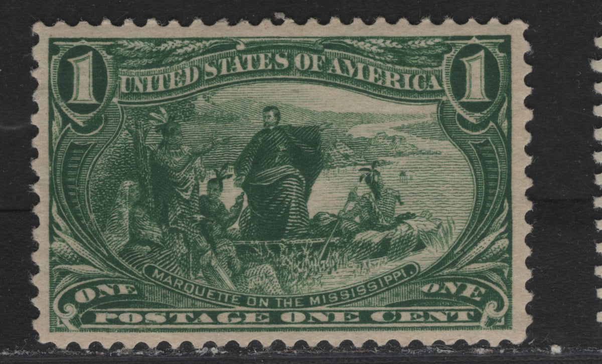 Lot 61 United States SC#285 1c Green , 1898 Trans-Mississippi Issue, A VFOG Single, Inverted & Reversed Wmk