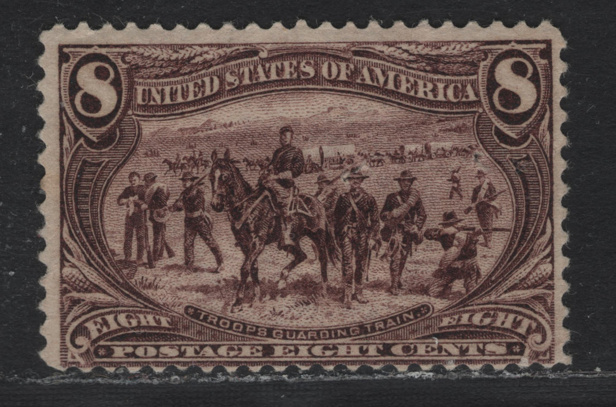 Lot 80 United States SC#289 8c Violet Brown , 1898 Trans-Mississippi Issue, A FOG Single, Sideways Inverted Wmk