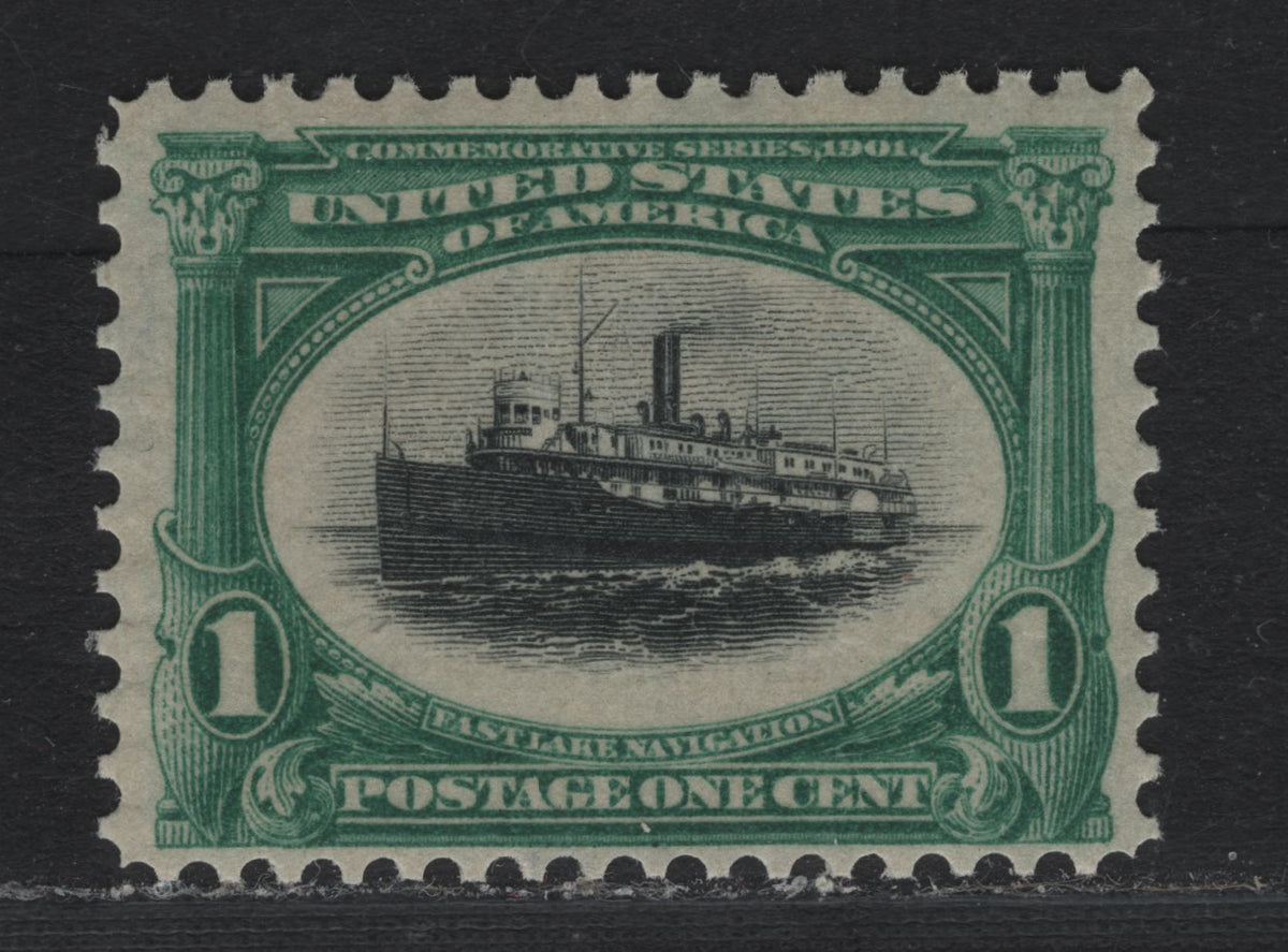 Lot 86 United States SC#294 1c Dark Blue Green & Black , 1901 Pan-American Exposition Issue, A VFNH Single, Reversed Wmk