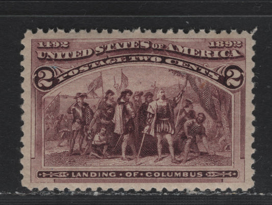Lot 9 United States SC#231 2c Brown Violet , 1893 Columbian Exposition Issue, A VFNH Single, Balanced Margins