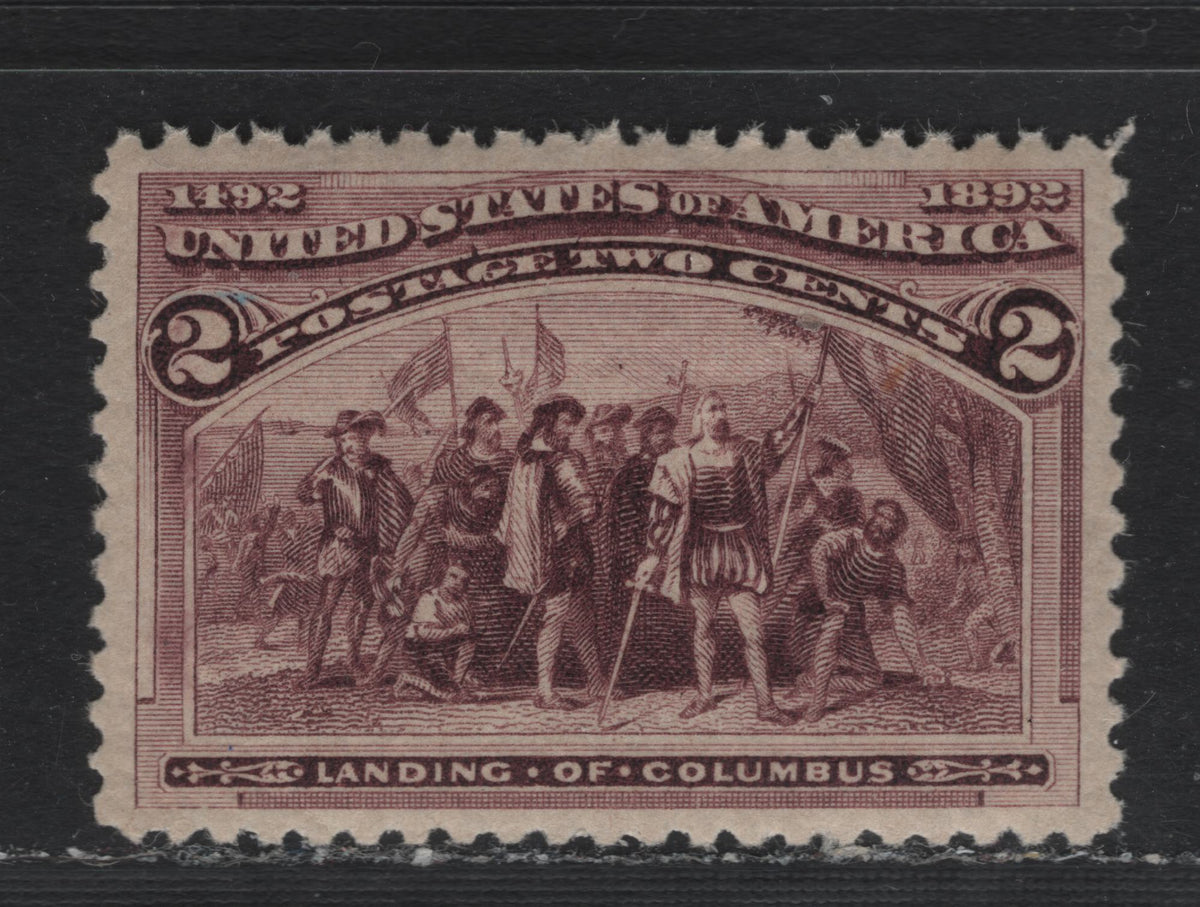 Lot 9 United States SC#231 2c Brown Violet , 1893 Columbian Exposition Issue, A VFNH Single, Balanced Margins