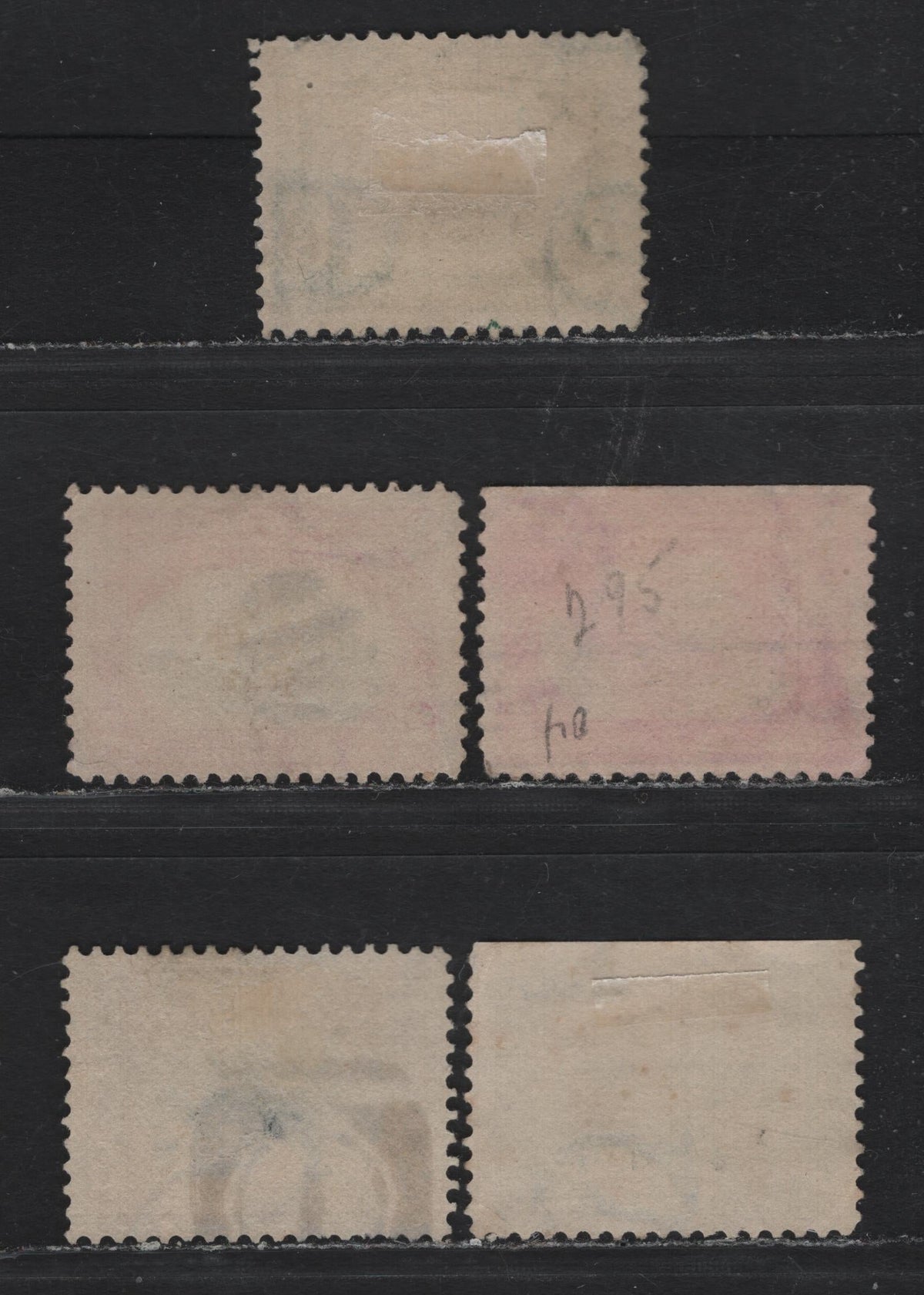 Lot 98 United States SC#294-297 1c - 5c Deep Blue Green & Black - Ultramarine & Black , 1901 Pan-American Exposition Issue, 5 Very Fine Used Singles, Upright Wmk, Two Shades Of Rose Carmine On 2c Stamps
