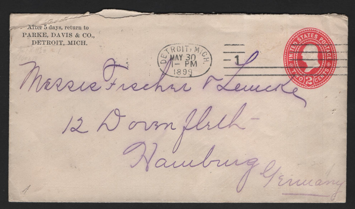 Lot 100 United States SC#U362 2c Carmine, 1894-1898 Plimpton-Morgan Issue, A Very Fine Mint Envelope, Die 2 (U79), Size 3