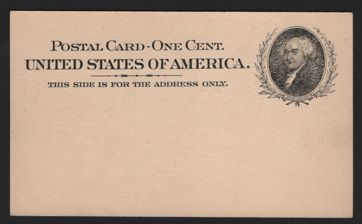 Lot 127 United States SC#UX15 1c Black on Buff, 1897 Revised Design Postal Card Issue, A Very Fine Mint Postal Card