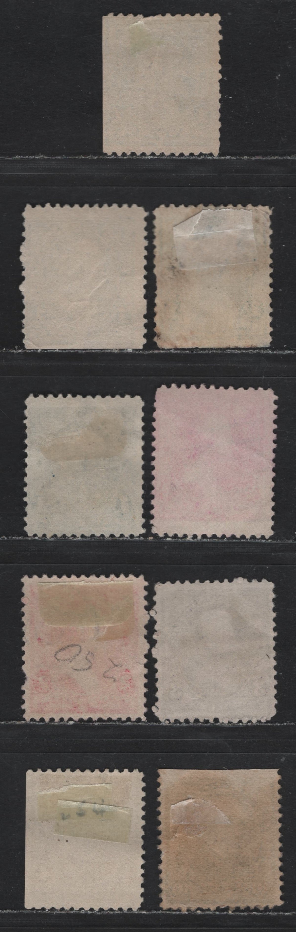 Lot 164 United States SC#246-248, 250a, 253-254, 258 1c - 10c Ultramarine - Blue Green, 1894 1st Bureau Issue, 9 Very Good/Fine Used Singles, Type 1, Unwatermarked
