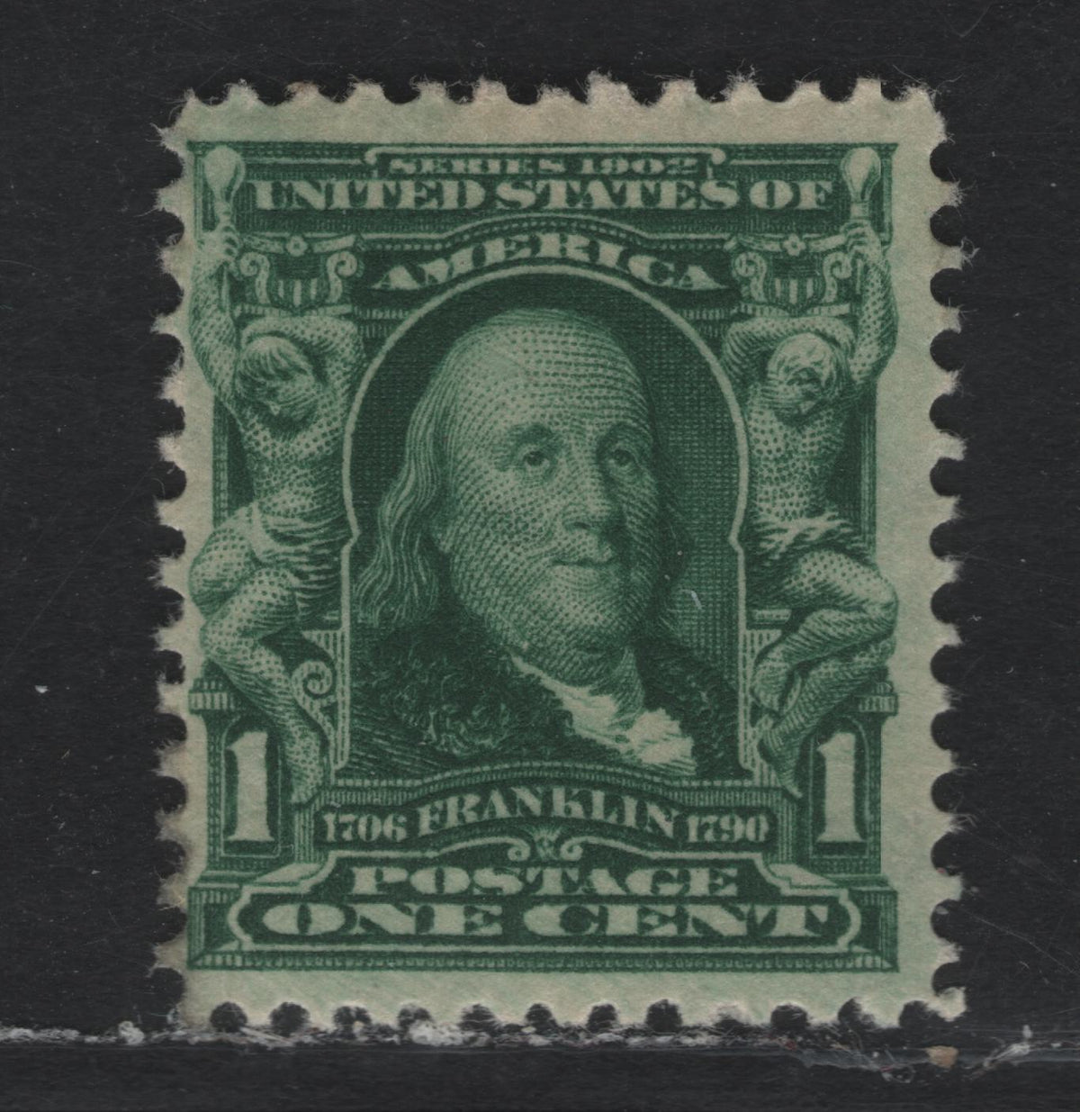 Lot 17 United States SC#300 1c Blue Green , 1902-1903 2nd Bureau Issue, A FNH Single, Upright Wmk