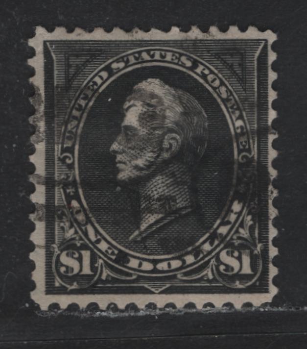 Lot 175 United States SC#276 $1 Black, 1895-1897 1st Bureau Issue, A Fine Used Single, Type 1, Sideways Wmk, Shallow Thin.