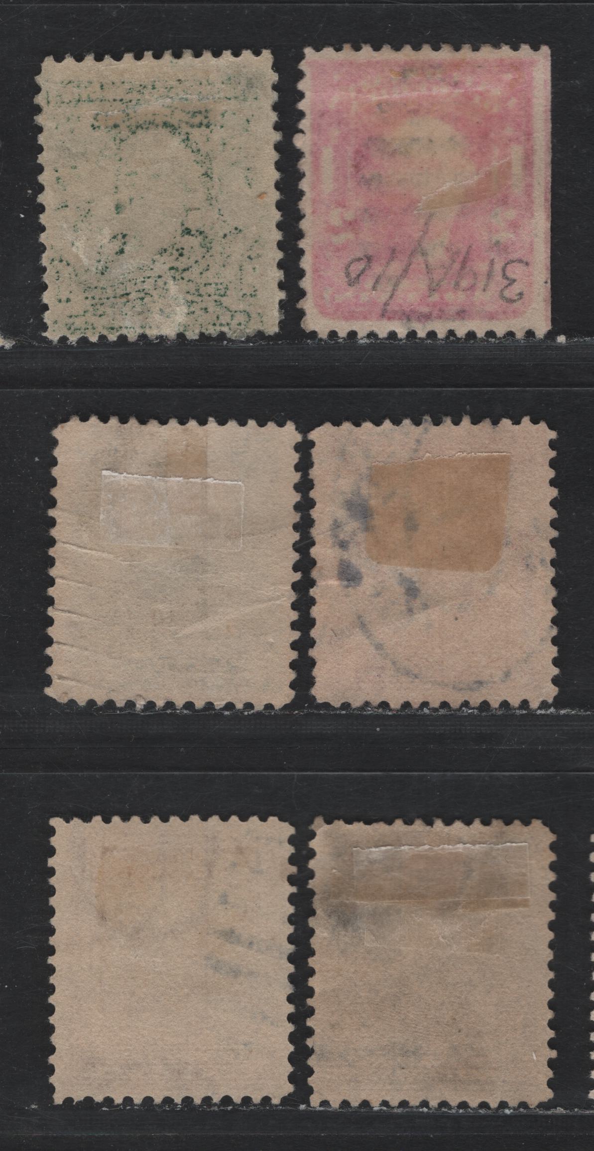 Lot 191 United States SC#300, 304-305, 307-308, 319 1c - 13c Deep Green - Purple Black , 1902-1903 2nd Bureau Issue, 6 Very Fine Used Singles, Normal USPS Wmk