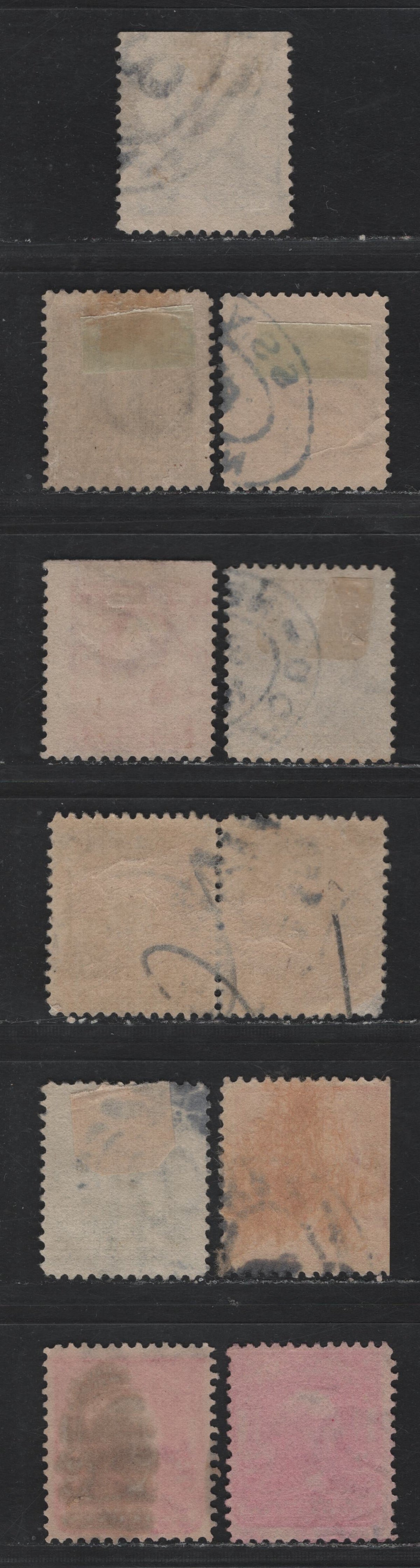 Lot 201 United States (C)SC#302-303, 305-306, 309, 319b,c,fj 3c - 15c Deep Violet - Olive Green , 1902-1903 2nd Bureau Issue, 10 Fine Used Singles & Pair, 2c Is Type 1 (Carmine Rose & Scarlet) And Type 2 (Carmine Rose), Reversed Wmks