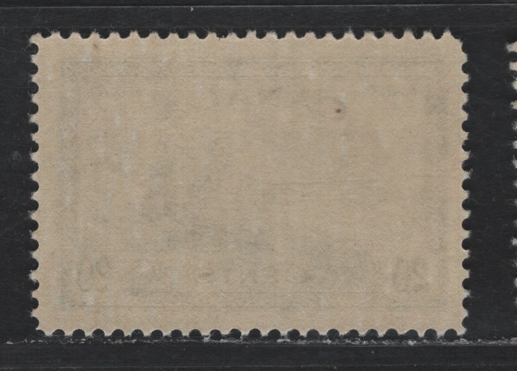 Lot 262 Canada #271 20c Greenish Slate , 1946 KGVI Peace Issue, A VFNH Single, CBN-JJJJJJJJ Paper, Perf 12x11.9