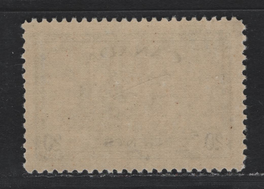Lot 266 Canada (C ) #271 20c Greenish Black, 1946 King George VI Peace Issue, A VFNH Single On CBN-AAAAAAAA Paper, Perf 12