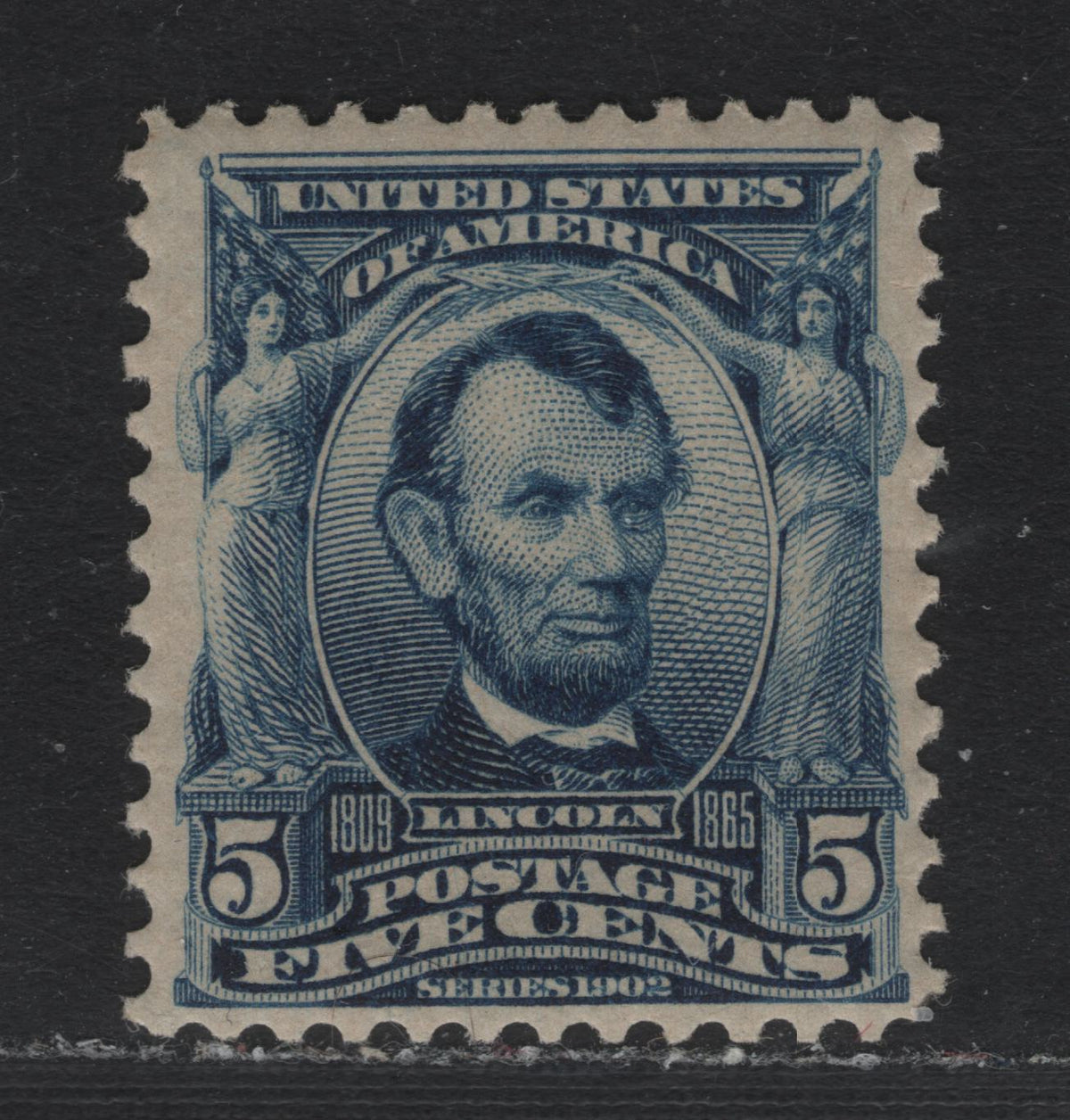 Lot 38 United States SC#304 5c Dark Blue , 1902-1903 2nd Bureau Issue, A VFNH Single, Reversed Wmk