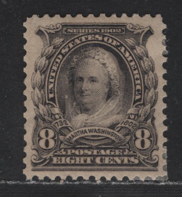 Lot 45 United States SC#306 8c Pale Violet Black , 1902-1903 2nd Bureau Issue, A VFOG Single, Inverted Wmk
