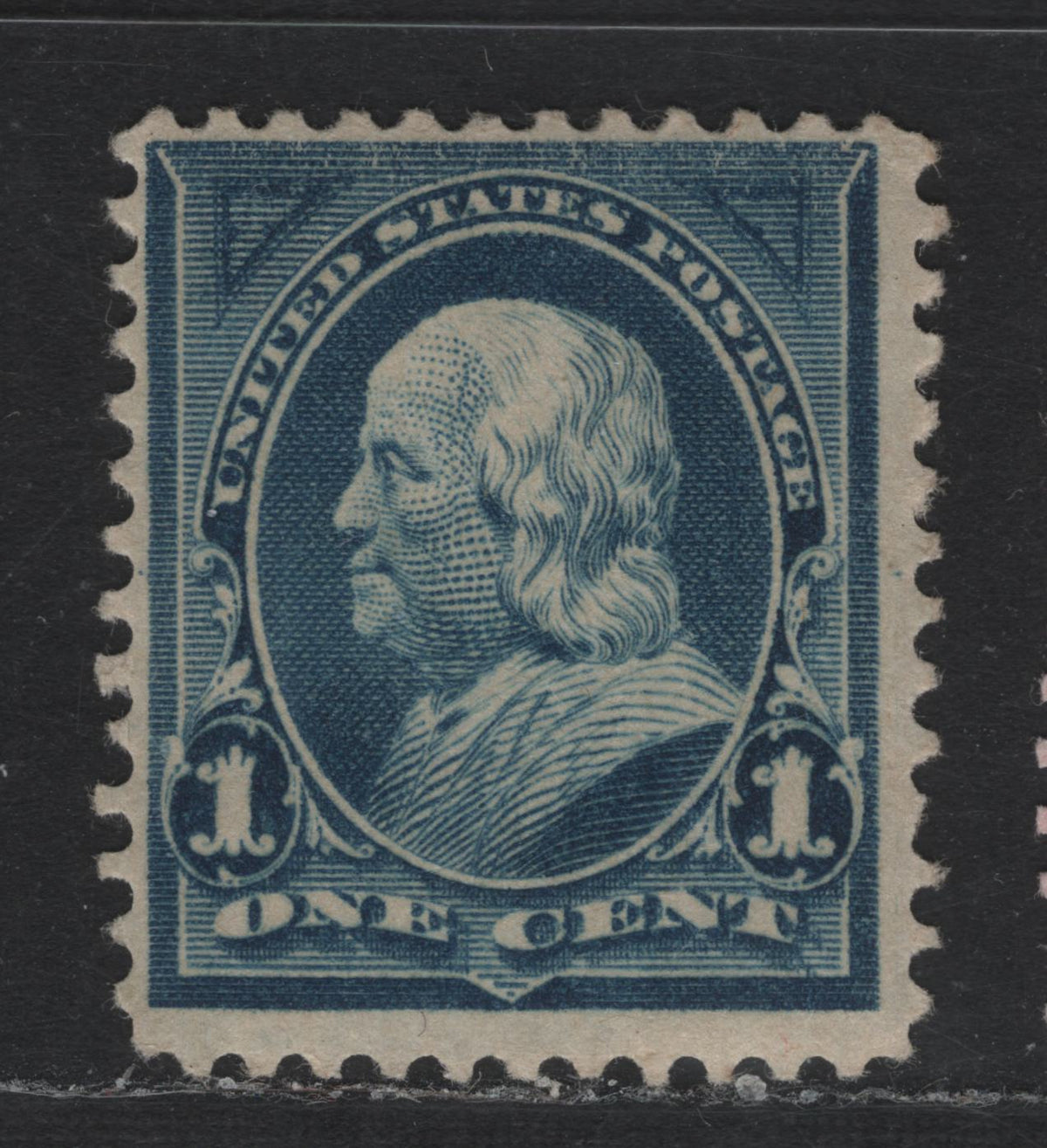 Lot 9 United States SC#264 1c Dark Blue, 1895-1897 First Bureau Issue, A FOG Single, Inverted & Reversed Wmk (USPS)