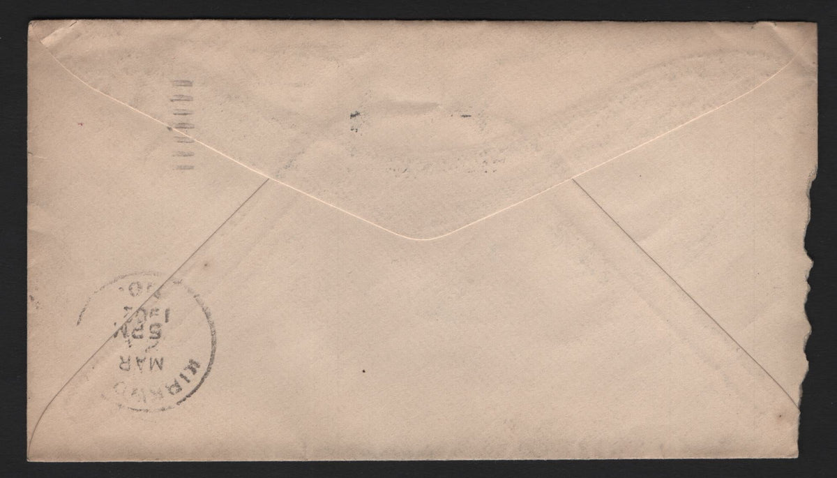 Lot 96 United States (C)SC#U362 2c Red, 1894-1898 Plimpton-Morgan Issue, A Fine Used Envelope, Die 2, Size 3 Commercial Envelope, Early Pre-Exposition Advertizing Slogan Cancel Used On March 22 1902 - Almost 2 Years Before The Opening Of The Fair.